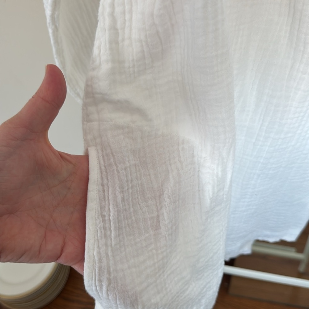 J Jill white organic cotton gauze tunic - Picture 5 of 5